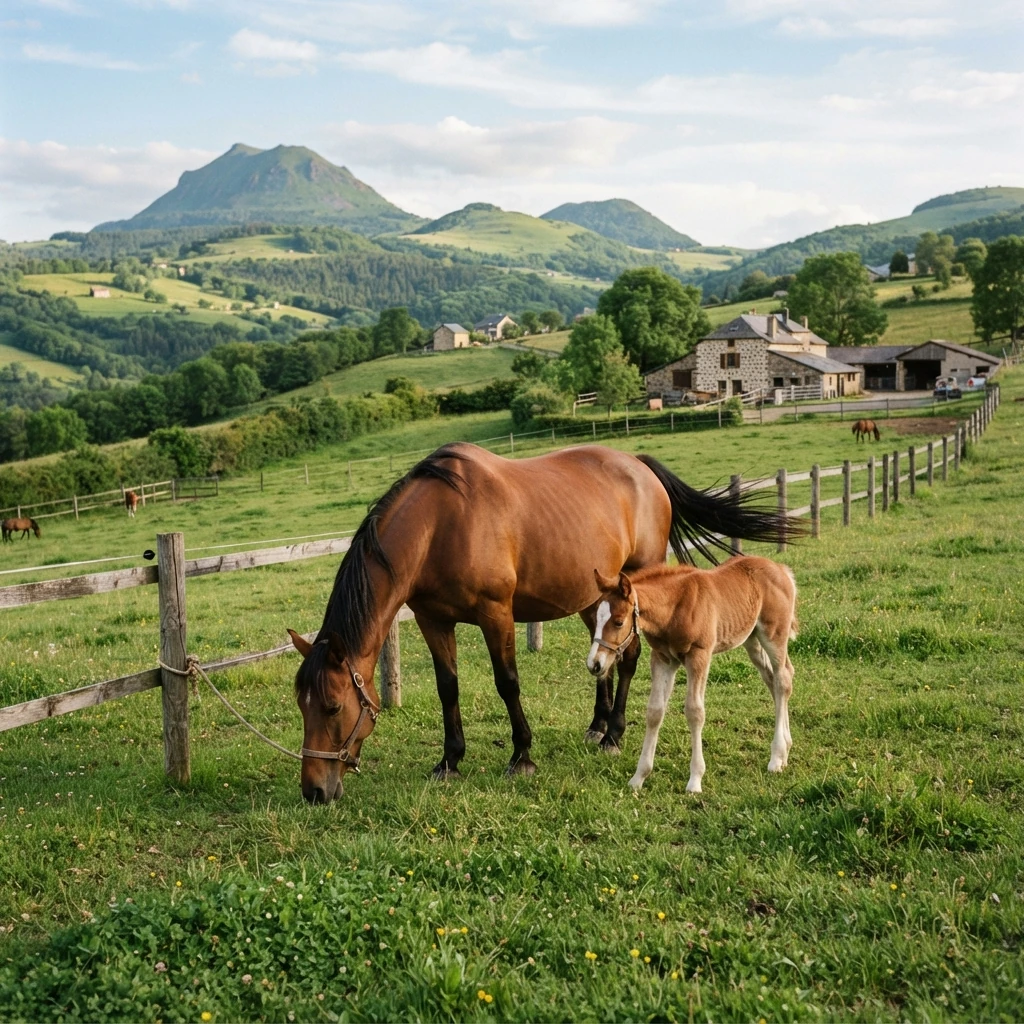 Élevage de chevaux au Les chevaux de Moladier, Souvigny