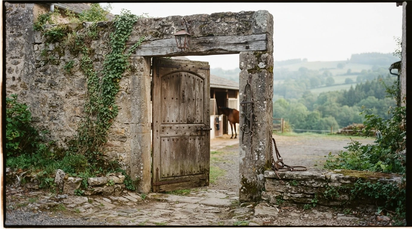 Entrée du Les chevaux de Moladier, centre équestre à Souvigny