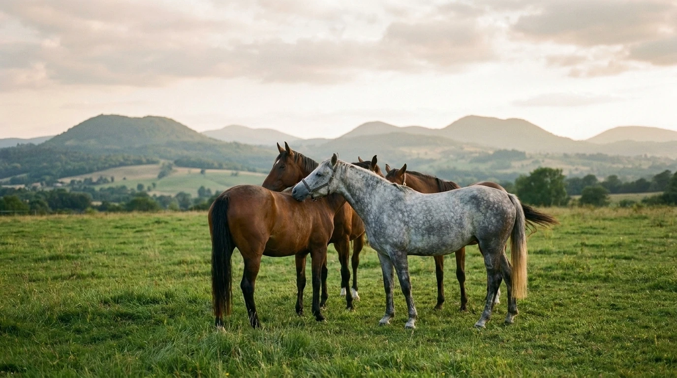 Les chevaux du Les chevaux de Moladier en liberté, Allier